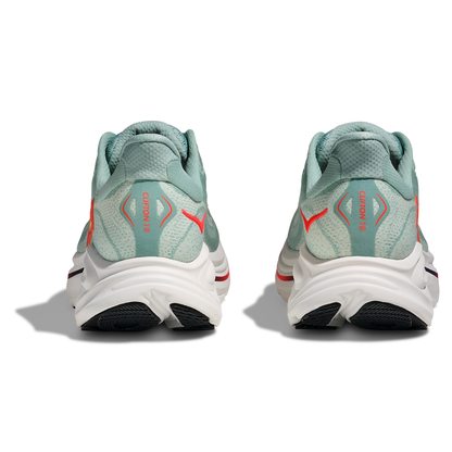 Hoka Clifton 10 Scarpe da corsa a calzata larga da uomo - Salvia/Neon Flame