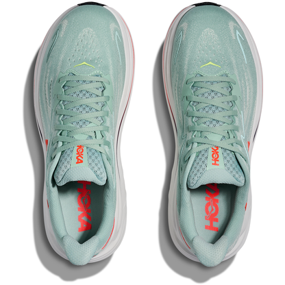 Hoka Clifton 10 Scarpe da corsa a calzata larga da uomo - Salvia/Neon Flame